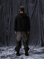 1807 Rhinestone Embellished Zip Up Hoodie