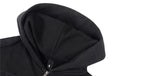 1807 Handcrafted Distressed Print Zip Up Hoodie