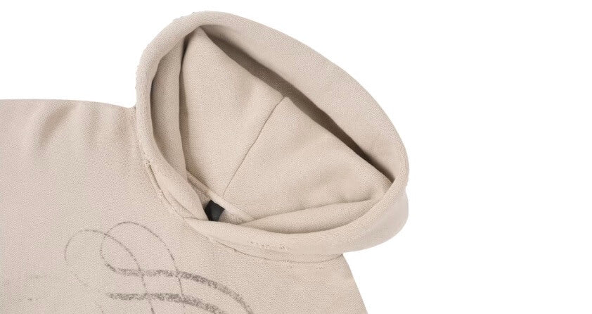 1807 ROLLTHEDICE Vintage Printed Distressed Hoodie