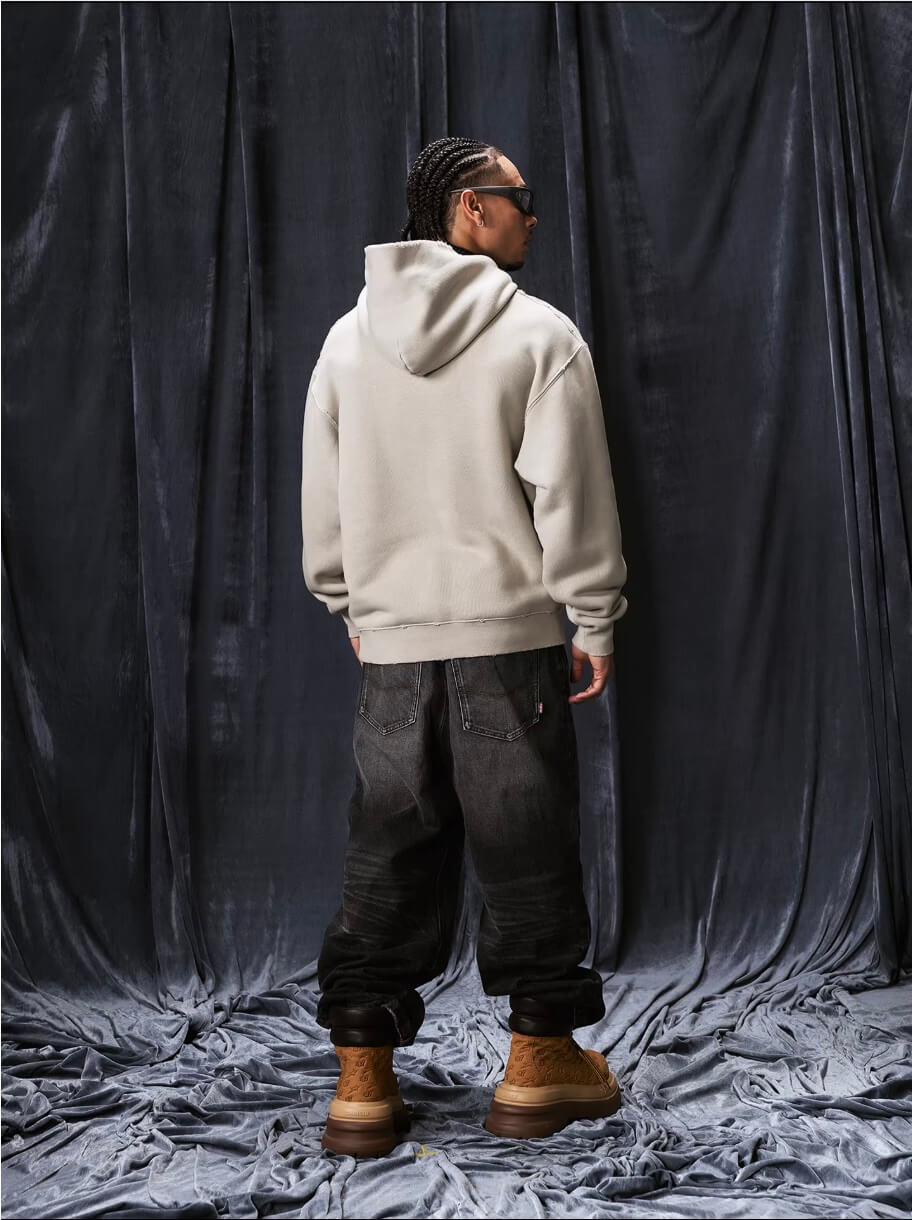 1807 ROLLTHEDICE Vintage Printed Distressed Hoodie