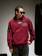 1807 BOXE Vintage Printed Washed Hoodie