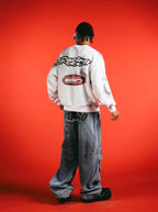 1807 Racing Vintage Printed Distressed Sweatshirt