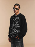 1807 ROLLTHEDICE Vintage Printed Distressed Knit Sweater