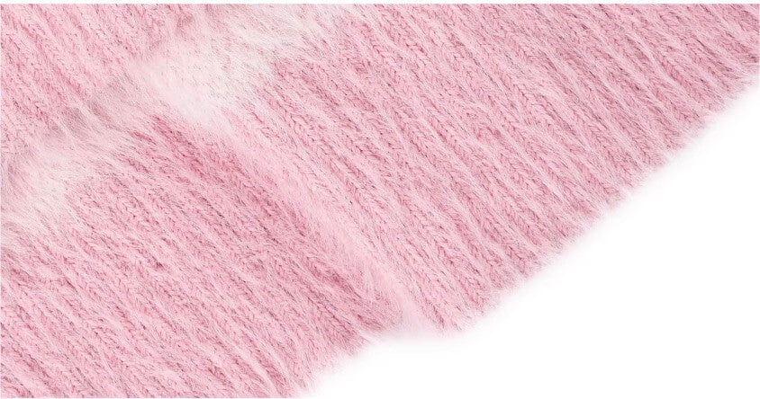 1807 Gradient Faux Mink Fur Knit Sweater