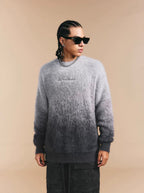 1807 Gradient Faux Mink Fur Knit Sweater