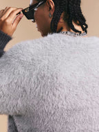 1807 Gradient Faux Mink Fur Knit Sweater