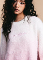 1807 Gradient Faux Mink Fur Knit Sweater
