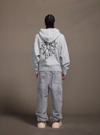1807 STILLGOING Jacquard Knit Zip Up Hoodie