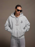 1807 STILLGOING Jacquard Knit Zip Up Hoodie