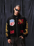 1807 Pegasus Jacquard Knit Zip Up Cowichan