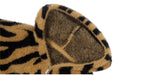 1807 Tiger Striped Faux Mink Fur Knit Zip Up Hoodie