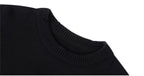 1807 3D Logo Embroidered Distressed Knit Sweater