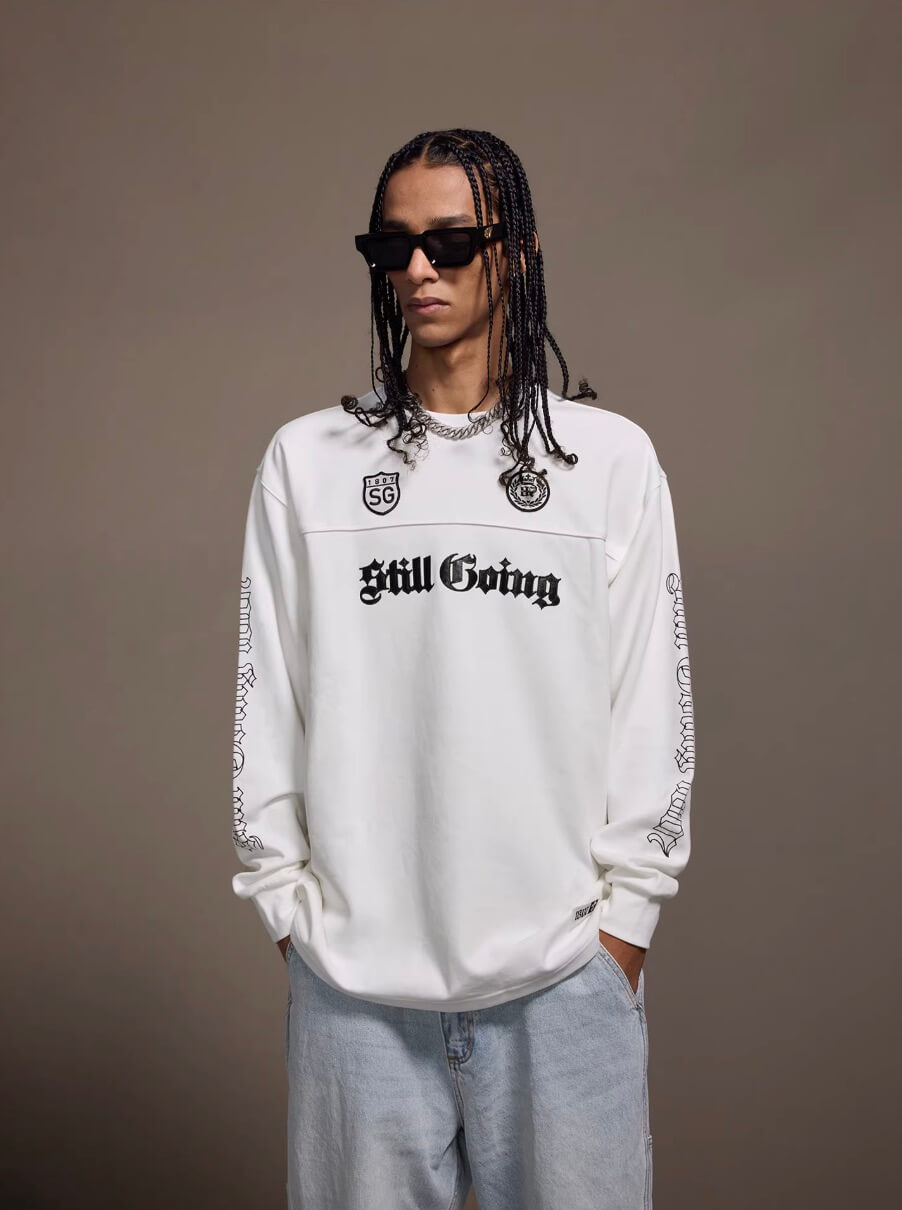 1807 Gothic Leather Patched Hockey Jersey Tee