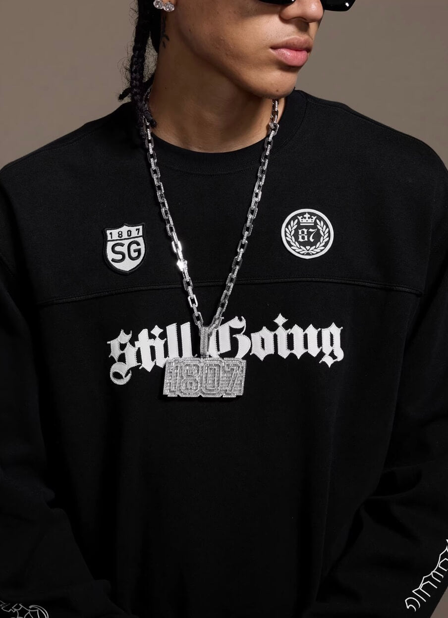 1807 Gothic Leather Patched Hockey Jersey Tee
