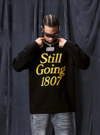 1807 STILLGOING Vintage Flocked Print Long Sleeve Tee