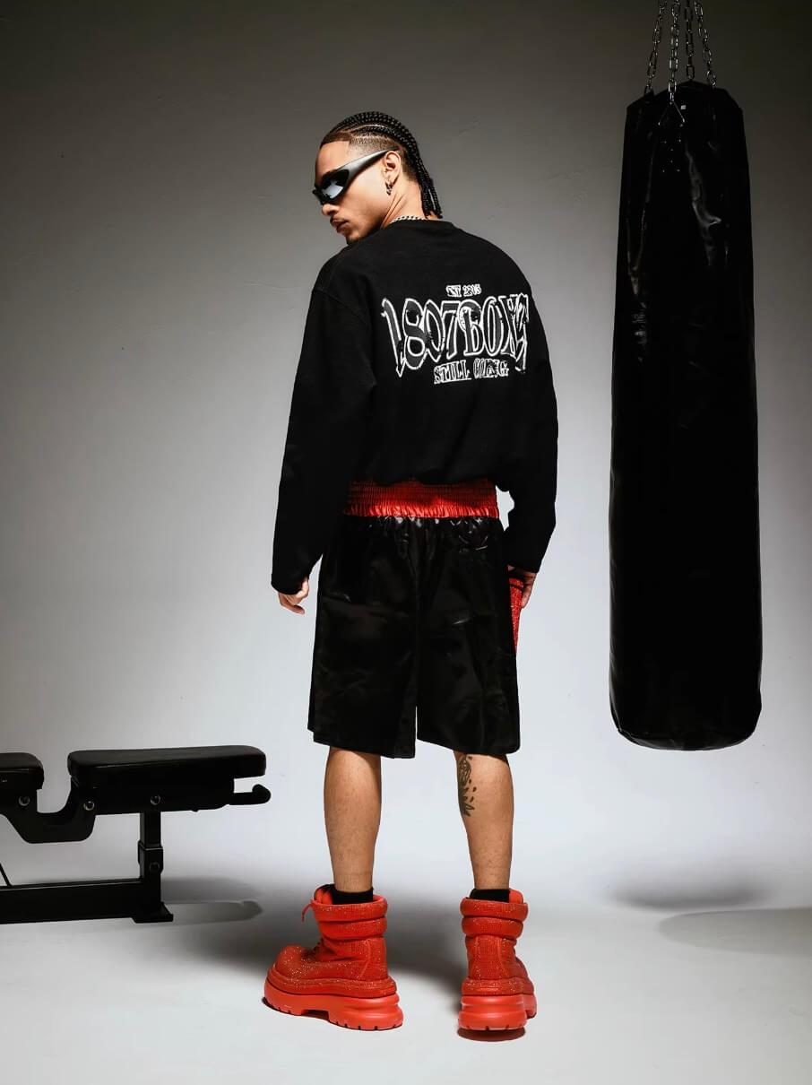 1807 BOXE Vintage Printed Quick Dry Long Sleeve Tee