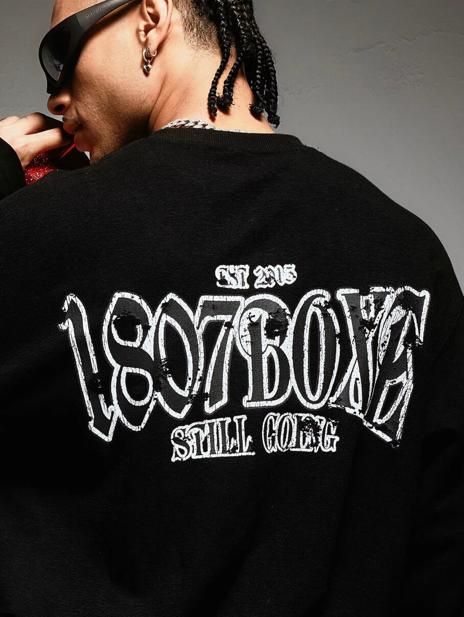 1807 BOXE Vintage Printed Quick Dry Long Sleeve Tee