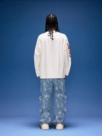 1807 Graffiti Heart Printed Long Sleeve Tee