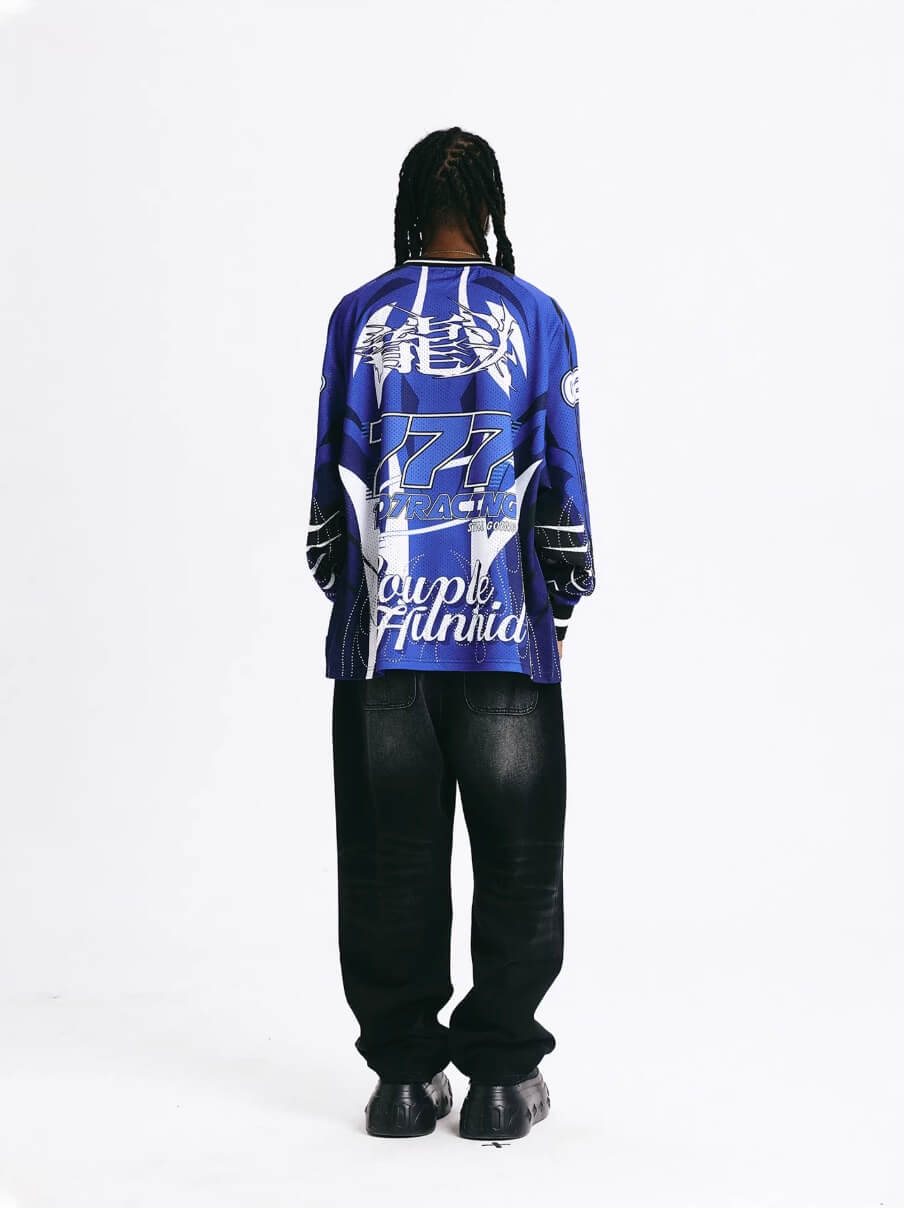 1807 × CH Dragon Head Rhinestone Hockey Jersey