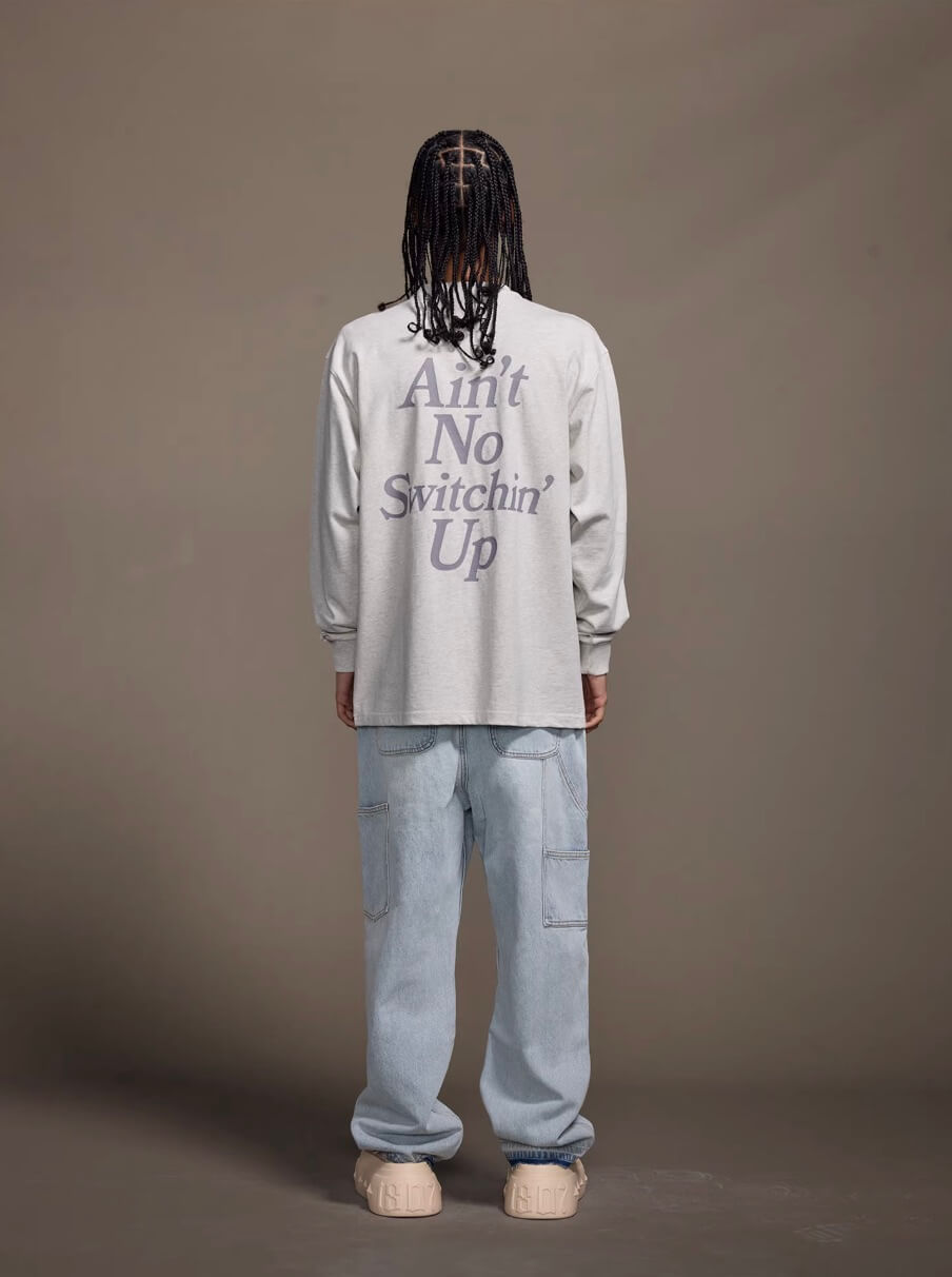 1807 STILLGOING Crackle Print Long Sleeve Tee