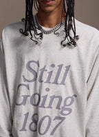 1807 STILLGOING Crackle Print Long Sleeve Tee
