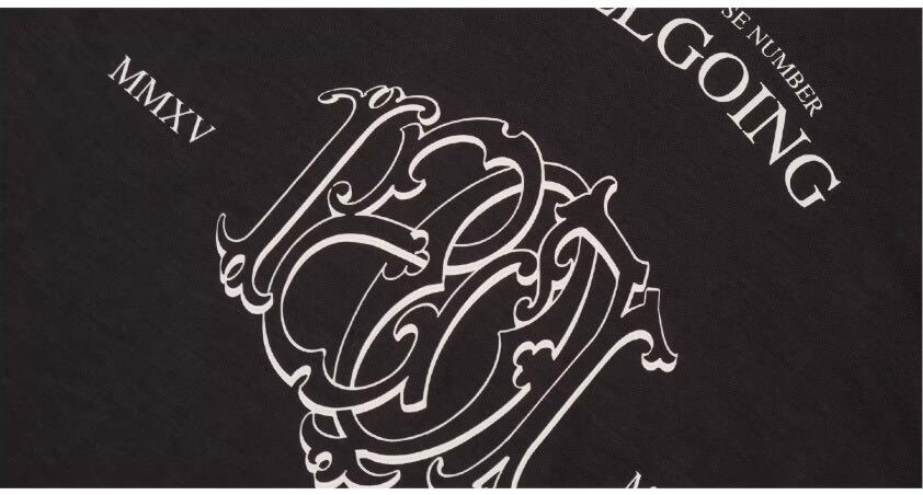 1807 Pegasus Stamped Distressed Long Sleeve Tee