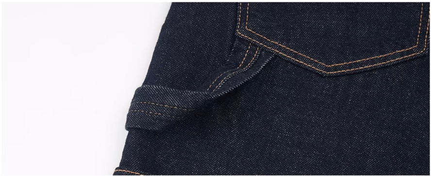 F3F Select Stitch Lines Dark Blue Double Knee Jeans