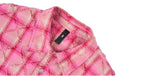 1807 Pink Quilted Plaid Long Sleeve Shirt
