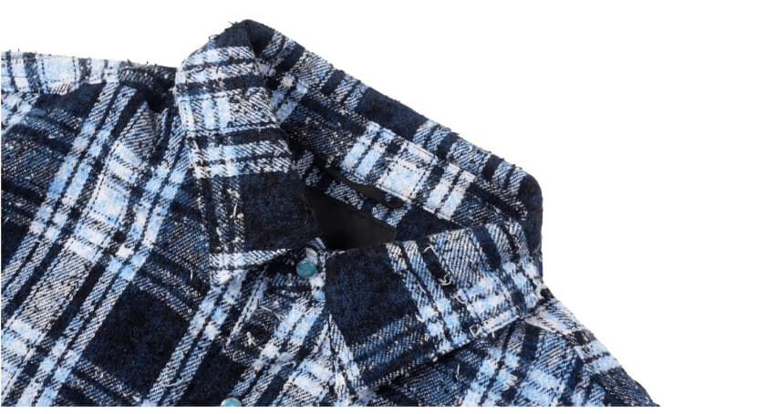 1807 Vintage Plaid 3D Patch Quilted Long Sleeve Shirt