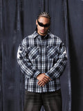 1807 Vintage Plaid 3D Patch Quilted Long Sleeve Shirt
