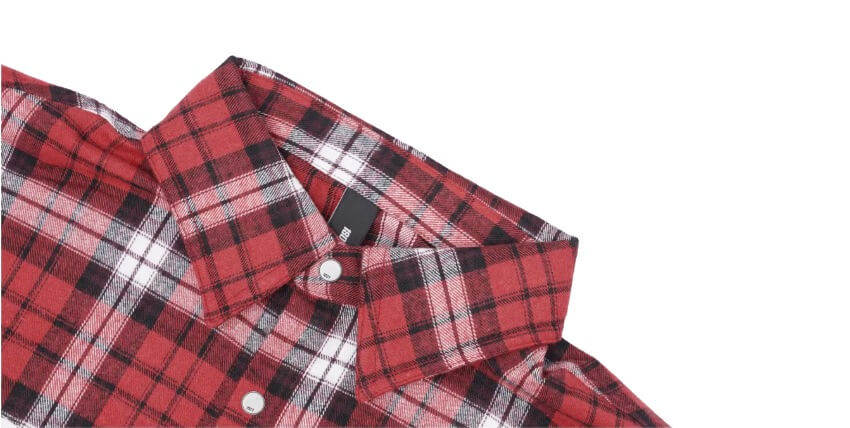 1807 Racing Printed Patch Plaid Long Sleeve Shirt