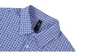 1807 Small Logo Plaid Perforated Long Sleeve Shirt