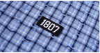 1807 Small Logo Plaid Perforated Long Sleeve Shirt