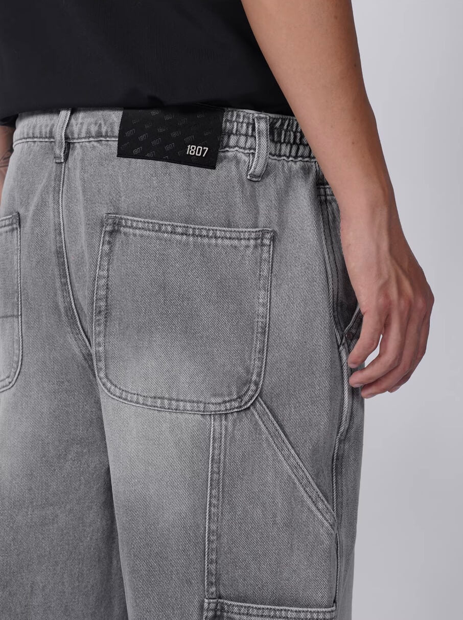 1807 Vintage Heavy Wash Straight Painter Jeans