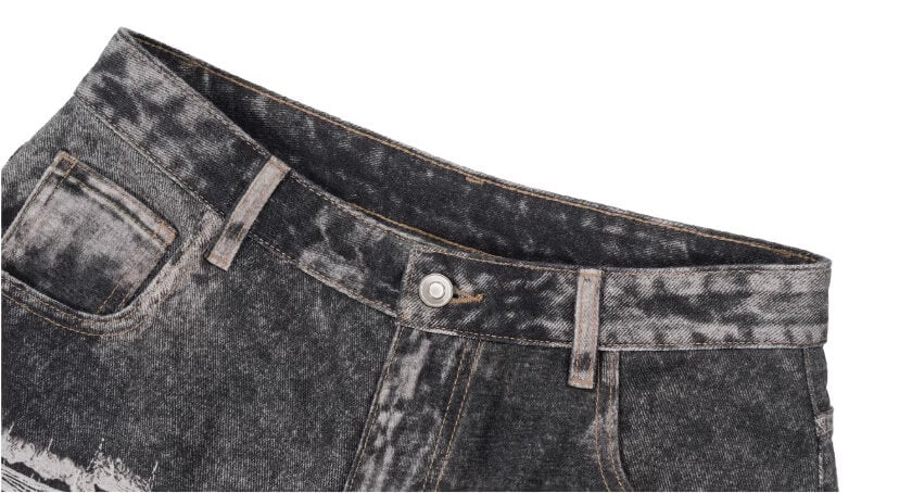 1807 Multi Pocket Digital Print Pants