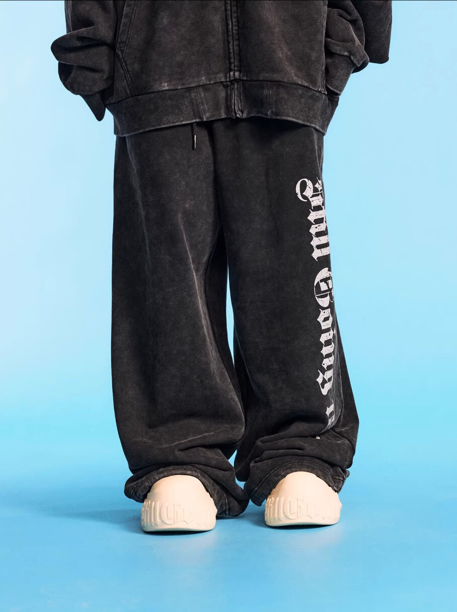 1807 Washed Faded Color Baggy Sweatpants