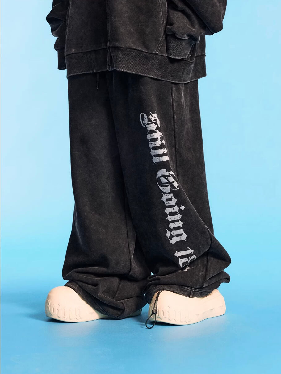 1807 Washed Faded Color Baggy Sweatpants