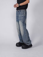 1807 Heavy Washed Whisker Center Stitch Jeans