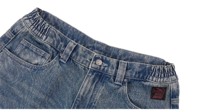 1807 Racing Structured Washed Baggy Jeans