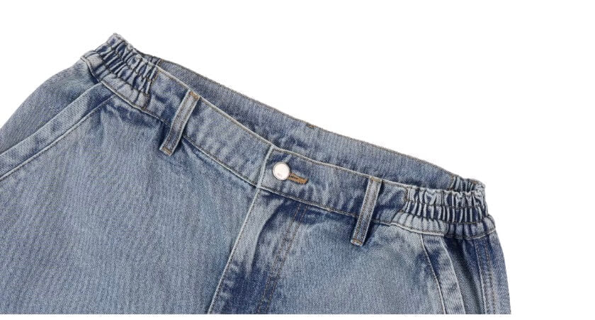 1807 Racing Crackle Print Washed Baggy Jeans