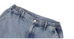 1807 Racing Crackle Print Washed Baggy Jeans