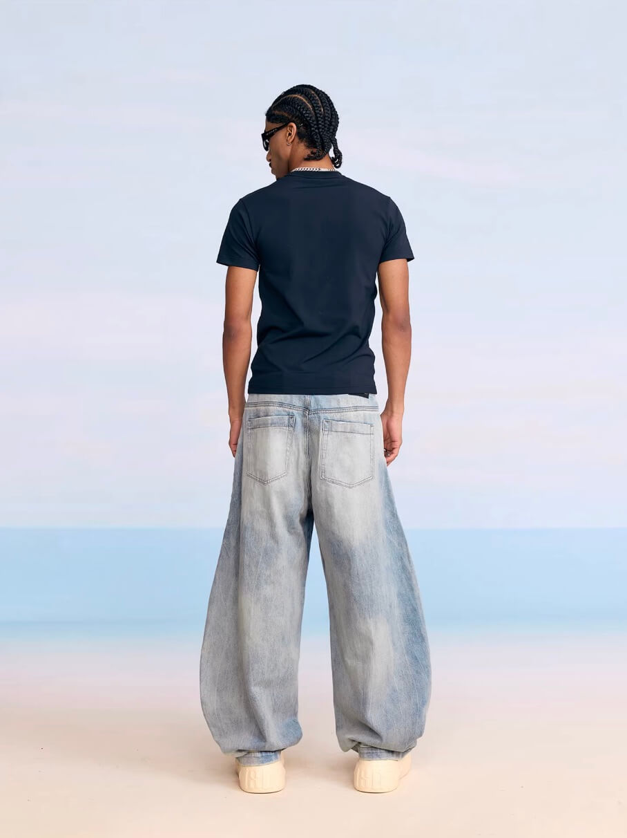 1807 Heavy Washed Machete Baggy Jeans