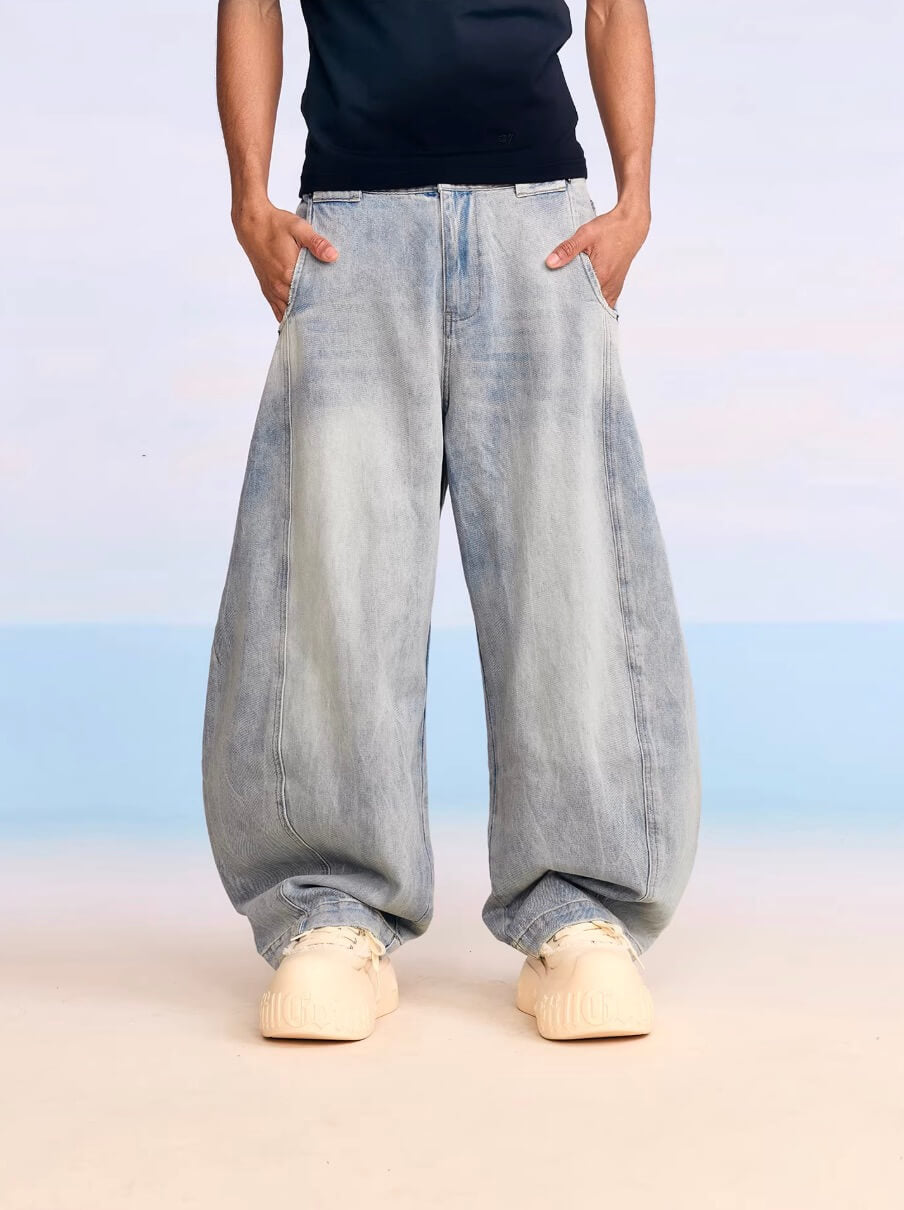 1807 Heavy Washed Machete Baggy Jeans