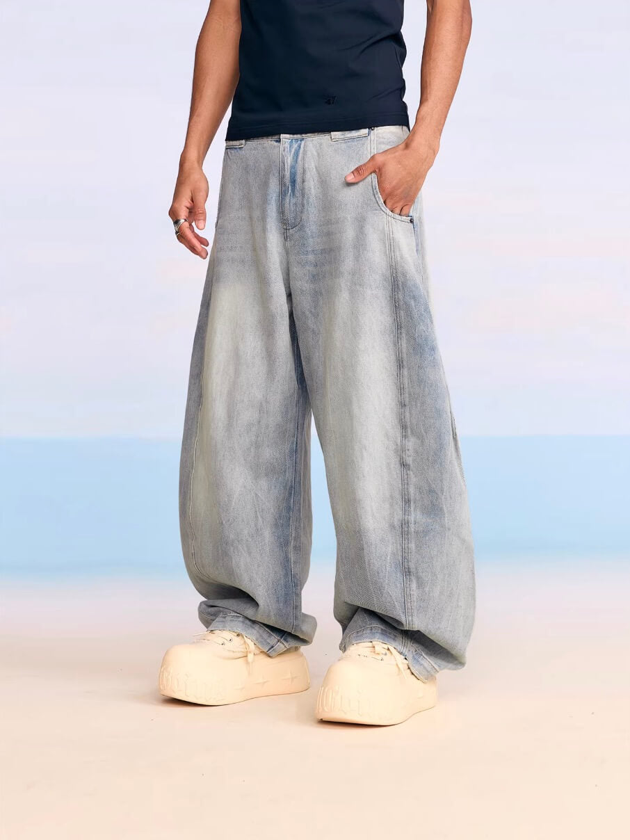1807 Heavy Washed Machete Baggy Jeans