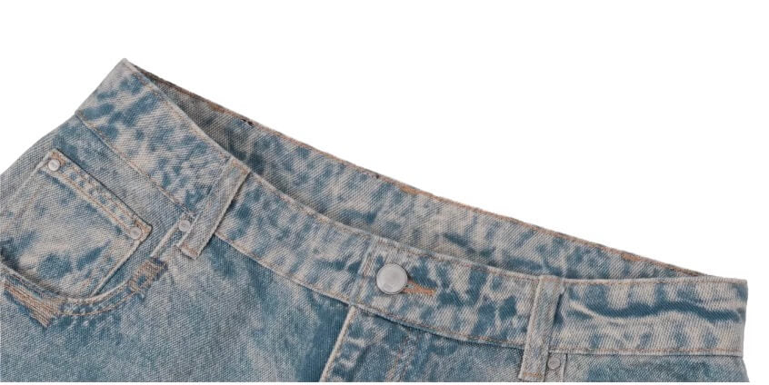 1807 Digital Denim Print Baggy Jeans