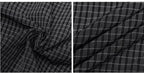1807 Textured Plaid Wide Track Pants