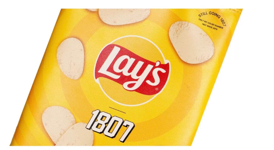 1807 × Lay’s Potato Chips Print PU Leather Small Shoulder Bag