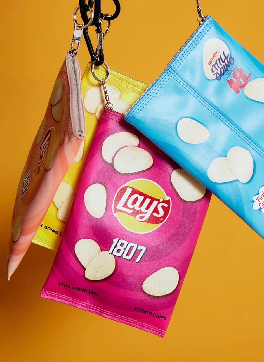 1807 × Lay’s Potato Chips Print PU Leather Small Shoulder Bag