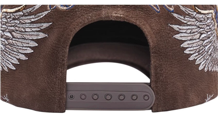 1807 Pegasus 3D Embroidered Flocked PU Leather Dad Hat