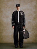 YADcrew 3D Embroidered Pearl Varsity Jacket